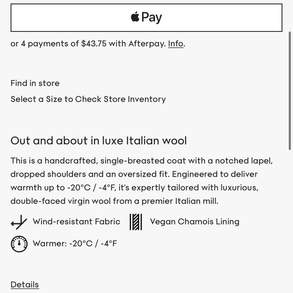 Aritzia Wilfred Rocco Wool Coat Dovetail Taupe - Picture 5 of 10